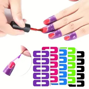 10 U-Shaped Nail Polish Protectors, Allergy-Free Finger Shields, Perfect for Manicure, Printing & Painting Tools Accessories