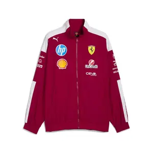 PUMA Mens Scuderia Ferrari Drivers T7 Oversized Jacket Athletic Outerwear Casual - Red