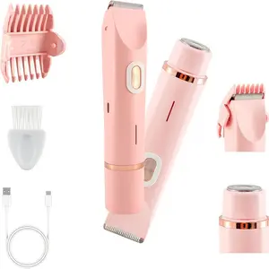 Electric bikini hair removal device, women's double headed armpit hair, leg hair, pubic hair shaving device, facial painless hair removal device
