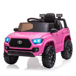12V Kids Electric Ride On Truck, Battery Powered Toy Car with Parental Remote Control, Shock Absorbing Suspension, Safety Belt, LED Headlights and Gentle Start System, Ideal for Kids Ages 3-8