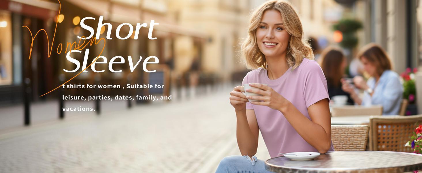 【Limited time deal】Women's Summer Undershirt Short Sleeve T-Shirt Solid Color Round Neck Casual Tee（T-shirt only） Womenswear Shortsleeve