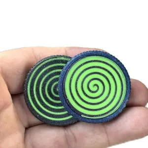 OG Flipster | Hypnotic Spiral | Dual-Sided EDC Fidget Slider – Quiet & Loud Modes | Magnetic Haptic Pop Coin for Flip Tricks & Stress Relief