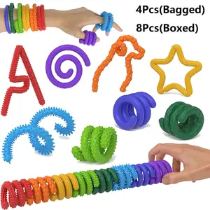 4/8Pcs Flexible Silicone Sensory Sticks for Kids & Adults, Travel Sensory Toys, Birthday/xmas Gifts, Bendable & Fun Design