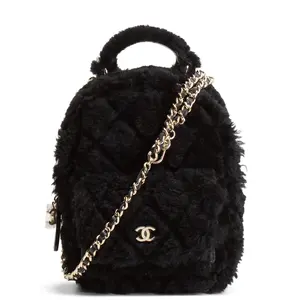 Pre-owned CHANEL Shearling Backpacks Mini Backpack