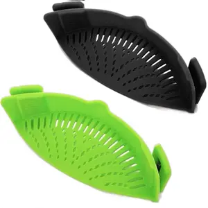 2-Pack Silicone Clip-On Pot Strainer – Fits All Pots & Bowls, BPA-Free, Easy Clean
