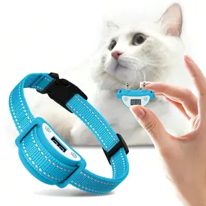 Cat Shock Collar with Beep Vibration, Auto Stop Meowing, Switchable Vibration/shock, Lightweight Waterproof, for Small Cats 5-15lbs