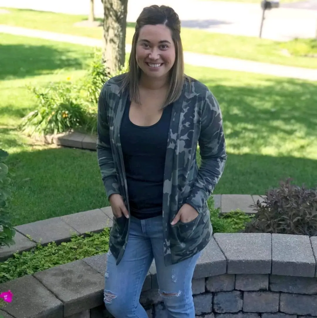 camo print cardigans