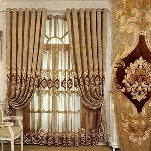1pc European Style Curtains, Home Decoration Curtain, Blackout Thickened Drapes, Luxurious Living Room Window Covering, Elegant Home Decor Accessories