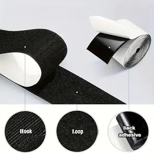 Velcro, hook-and-loop tape - Strong Adhesive Waterproof Self-adhesive strips, suitable for installation, handicrafts, etc.