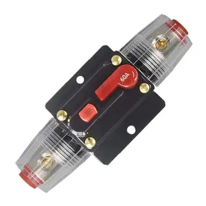 60 A Fuse Holders Inline Circuit Breaker for Car Audio and Amps Overload Protection Reset Fuse Inverter 12V-24V DC Replace Fuses