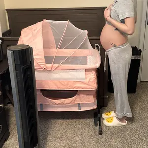 Baby Bassinet, Baby Basinet Bedside Sleeper, Easy to Fold Portable Crib Side Bassinet new Style Girl/boy bassinets