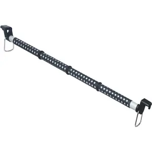 Car Clothes Hanger Bar, Heavy Hooks Hangers Rod Extend to 66 inches Universal Fit Cars Truck SUV Van RV Road Travelers (Black Hooks)