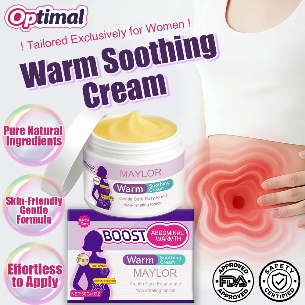 Women's Ginseng Rose Uterine Warming Gel, Natural Soothing Body Care Product for Monthly Comfort & Abdominal Warmth, Travel Size