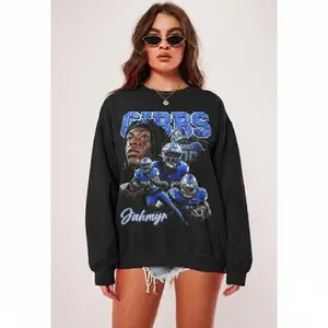 Jahmyr Gibbs Shirt Vintage Bootleg Graphic Tee Gibbs T-Shirt Retro Sweatshirt Gift For Women and Man Unisex GSK115 Casual Cotton Crewneck Sweatshirt Gildan 18000