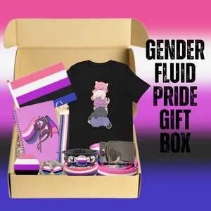 Genderfluid Pride Gift Box Fierce Fun and Fully You Double the Value with Trendy Meaningful Items for LGBTQ+ Community Celebrate Pride in Style