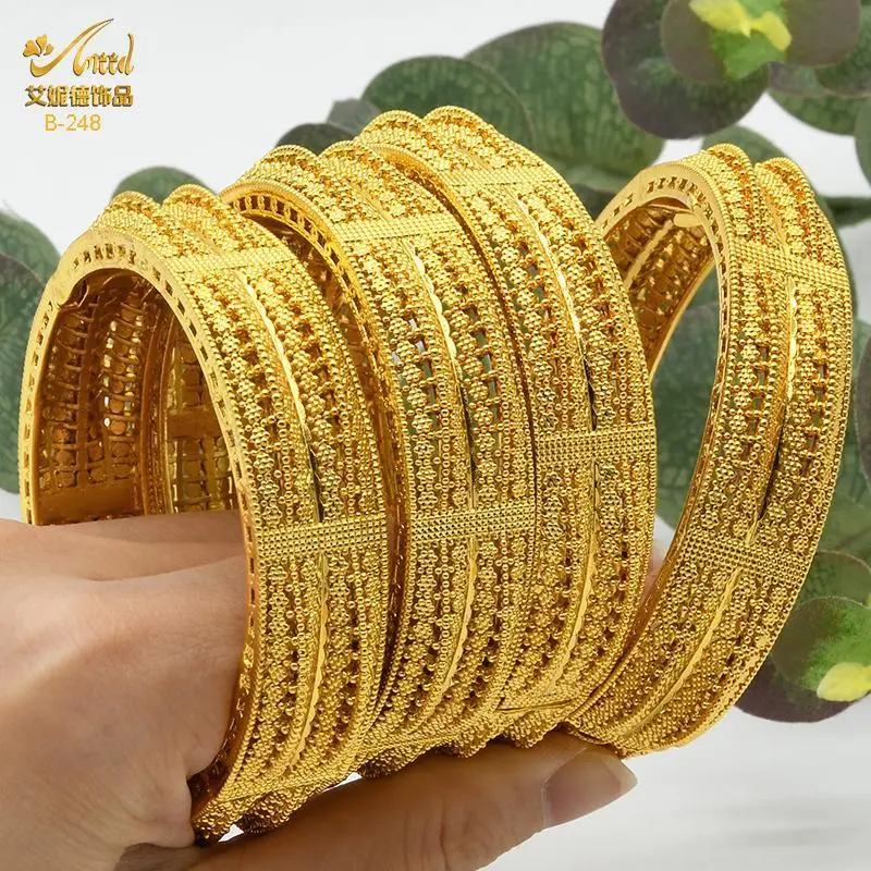 ANIID African Jewelry Bangles Bracelet Hawaiian Arabic Indian Luxury Dubai Bangles Nigerian Bridal Wedding Party Gifts Wholesale