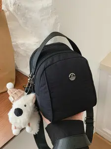 New Summer Canvas Shell Crossbody Shoulder Bag, Casual Oxford Small Pouch, All Season Daily Use, Fits Phone and Coins