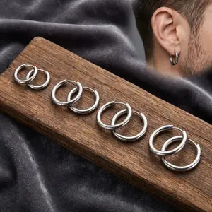 4 Pairs Silver Hoop Earrings  Trendy & Hypoallergenic