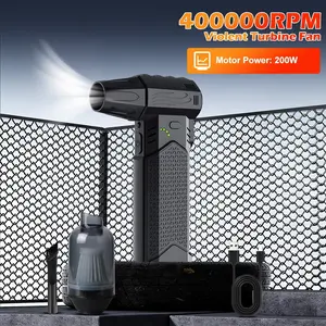 Brushless Turbo Blower Jet Fan, B006 2 in 1 Blow & Suction Electric Air Duster, Portable Violent Fan with 3 Nozzles Type-C Charging for Car Snow Blowing Dust Cleaning