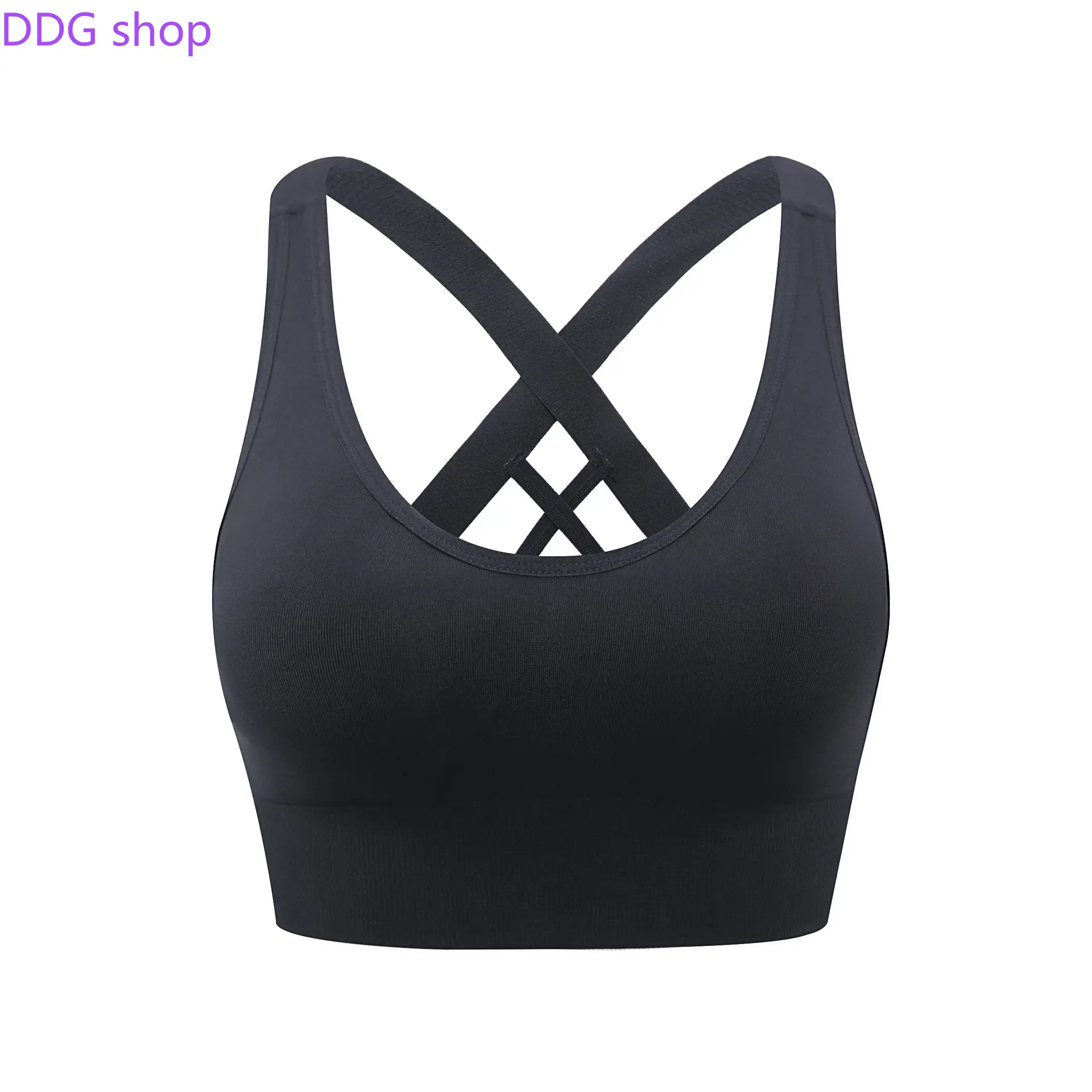 Women's Cross-Back Sports Bra - Breathable, Comfortable Workout Tank Top with Built-in Chest Pads, Supportive for Yoga, Running, Gym Training