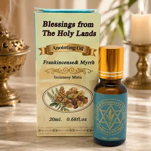 1pc 20ml Frankincense & Myrrh Jerusalem Anointing Oil | Biblical Three Wise Men's Gift | Natural Extract Woody Scent | Spiritual Cleansing & Protection | Perfect Christian Prayer Baptism Gift