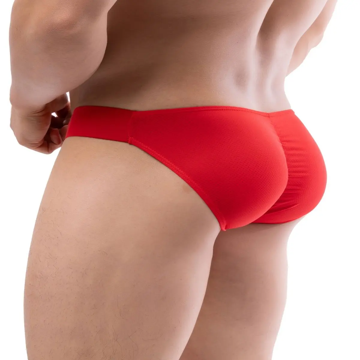 Summer Cool Breathable Mesh 1pc Men'S Underwear - Low-Rise Briefs, Nylon Knit Fabric, Solid Color, Medium Stretch for Hiking & Outdoor Activities