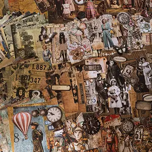 Vintage Scrapbooking Paper, 55pcs/set Scrapbooking & Journal Making Crafts Material Paper, DIY Decorative Paper for Scrapbooking & Journal Making