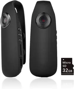 Mini Body Camera with Audio and Video Recording, HD 1080P Bodycam, Small Personal Police Body Cam, Clip on Wearable POV Camera with 32G SD Card, Motion Detection, Loop Record