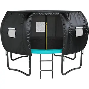 12FT 's Outdoor Trampoline Tent, Suitable for a Circular Trampoline with 8 arc-Shaped Poles. with sunroof, Sun Protection and  Resistance. Trampoline Cover only.