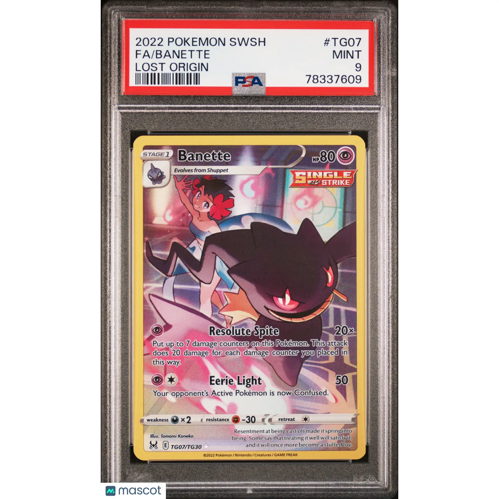 PSA 2022 Pokémon TCG Banette #TG07 Full Art 9