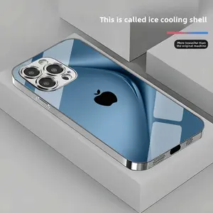 A Stylish And Trendy Full-Edge, Wear-Resistant Electroplated Glass Phone Case in Minimalist Red, Purple, Gray, Blue, Green, And Brown Colors, Perfect As a Gift for Friends Or Couples, Compatible with for iphone 16 Pro Max Series, Suitable for Al