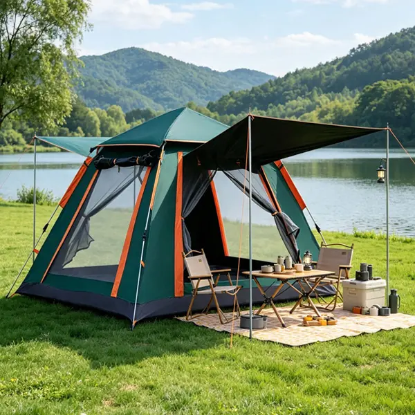 3-4 Person Dome Tent Sets up fast  Dual Roman arch doors  360° views Lightweight waterproof  windproof  packs into 1 carry bag Ideal for family camping   hiking Camping Gear  Dome Tent  Family Camping outdoor tent