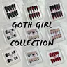 NailHaven|  Goth Girl Collection - 10pcs Handmade Press-On Nails - Glossy Finish - Cool Gothic Nail Designs for Edgy Style