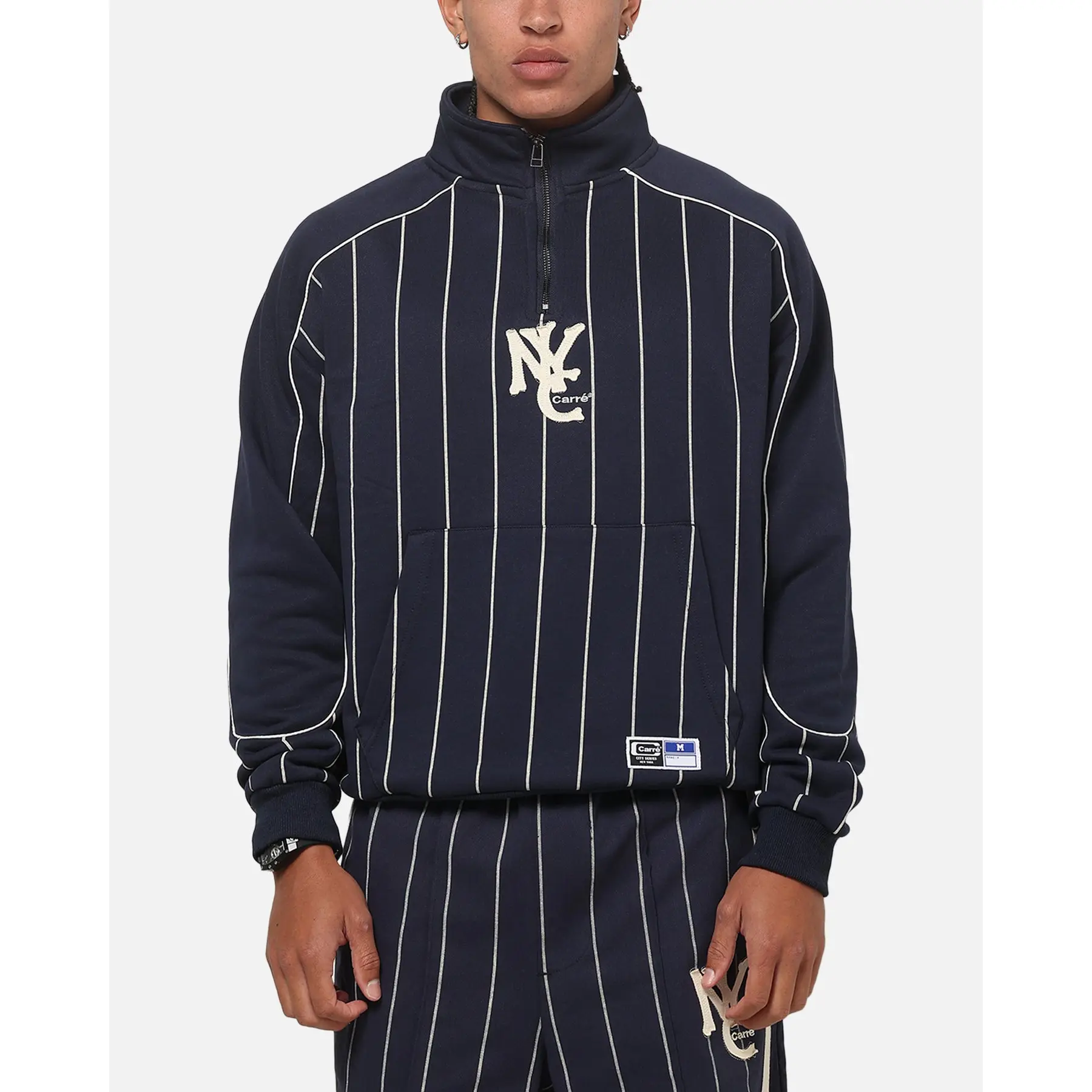 Carre New York City Series Quarter Zip Crewneck Navy