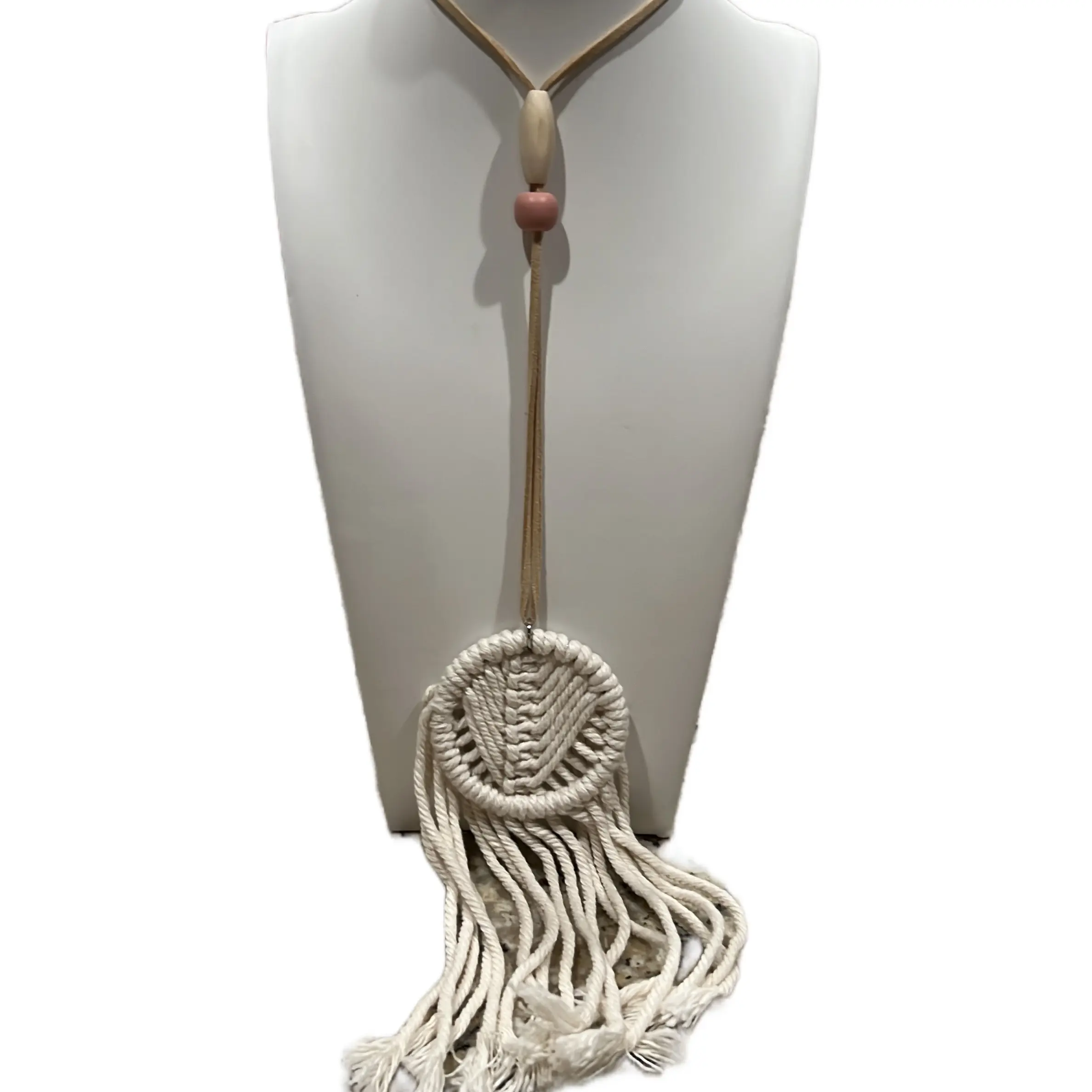 Dreamcatcher Necklace with Ball Earrings - Long and Decorative