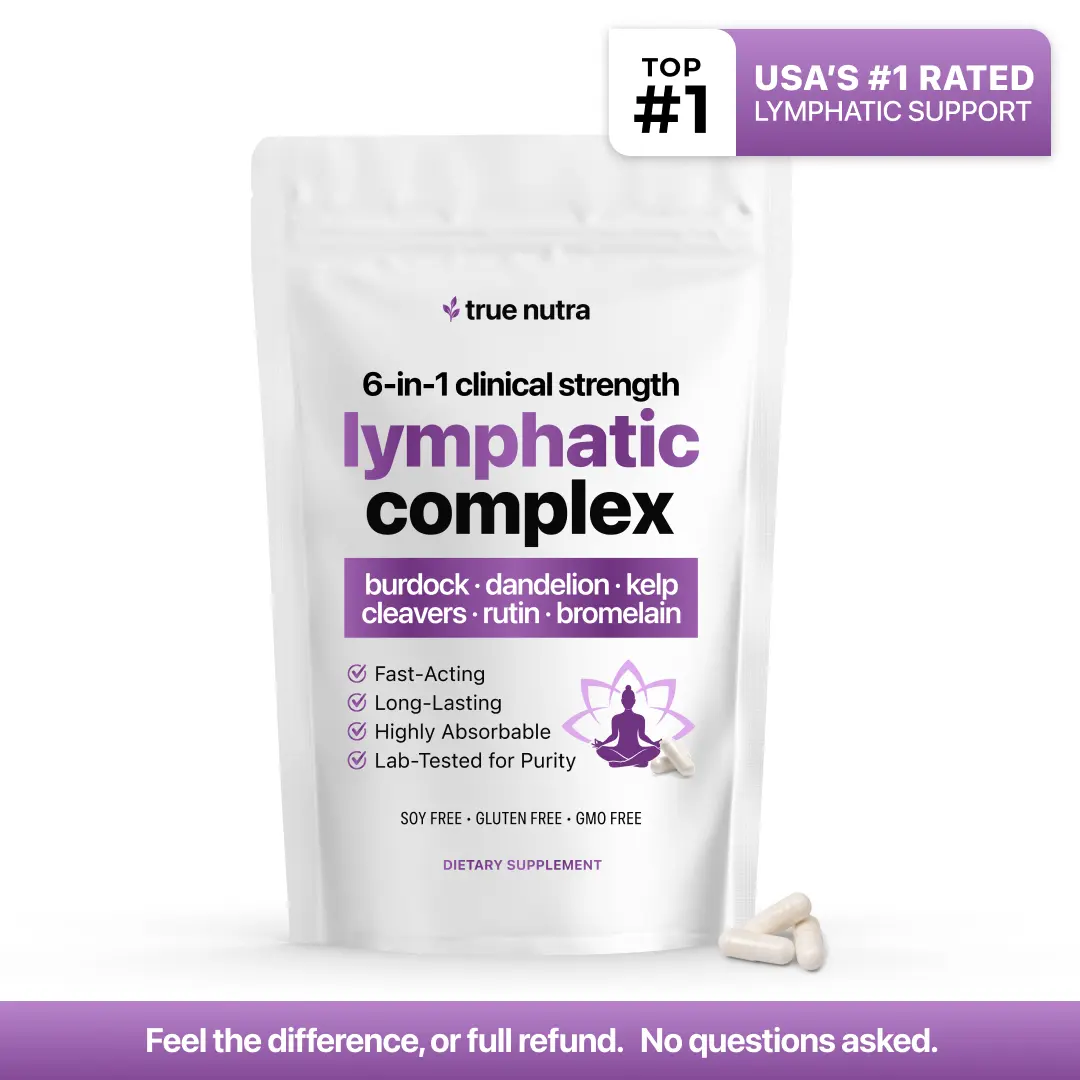 True Nutra Natural Lymphatic Support Herbal Supplement Complex True Nutra Natural Lymphatic Support Herbal Supplement Complex