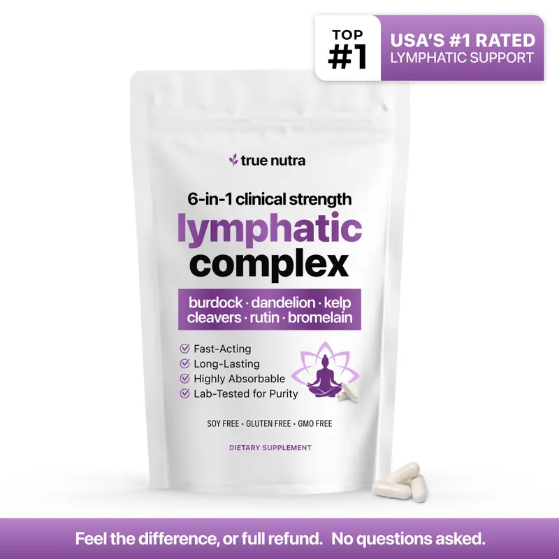 True Nutra Natural Lymphatic Support Herbal Supplement Complex