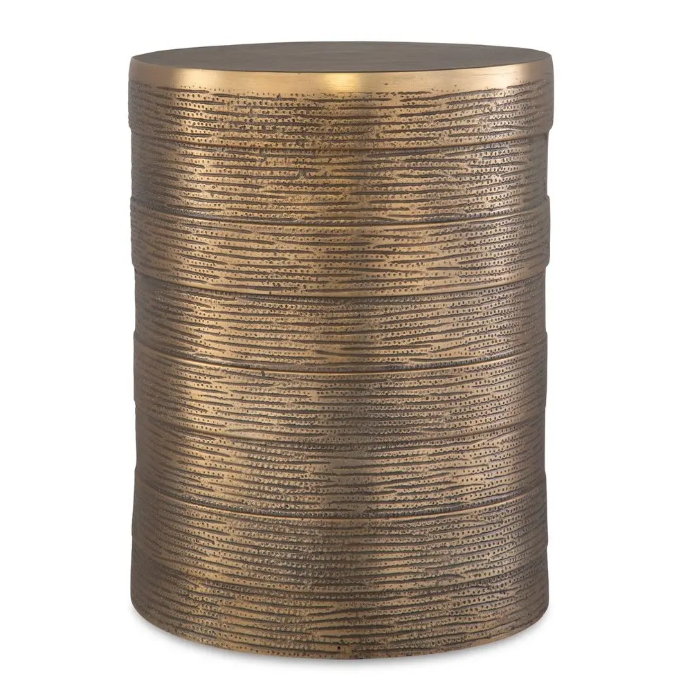 Uttermost 50015 Odin Antique Brass Accent Table in Sturdy Metal