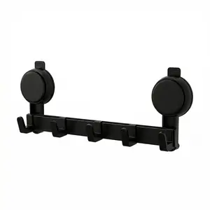 Suction Cup Hook Rack No Drill Heavy Duty Organizer Waterproof Wall Mount Hooks for Bathroom Kitchen Space Aluminum Rust Resistant