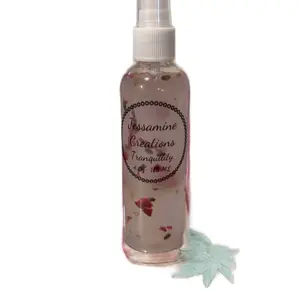Jessamine Creations Tranquility Aroma Spray - All-Natural Dried Flowers for Relaxation & Aromatherapy Benefits - 4 oz Bottle Infused with Lavender & Rose