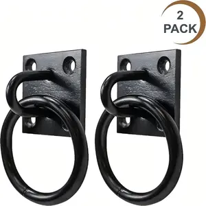 2-Pack Horse Stable Door Rings, Wall-Mounted Lanyard Hooks, Safety Gear for Stables & Barns, Easy Install, Home & Outdoor Use