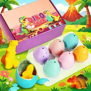 6-Pack Dinosaur Egg Hatching Toys, Water-Expandable Growth Playset, Perfect for Festive Parties, Christmas & Birthday Gifts
