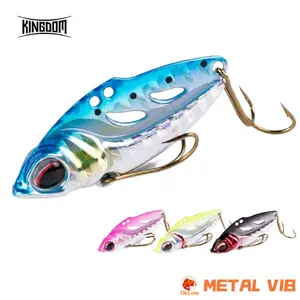Metal VIB Lure with Weedless Claw Hooks, Sinking Vibe, Long Cast High-Frequency Vibration Hard Bait for Bass, Walleye & Crappie