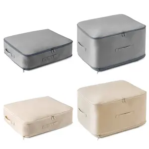 Self-Compression Storage Bag for Comforters & Clothes, Space-Saving Closet Organizer (No Vacuum Needed)