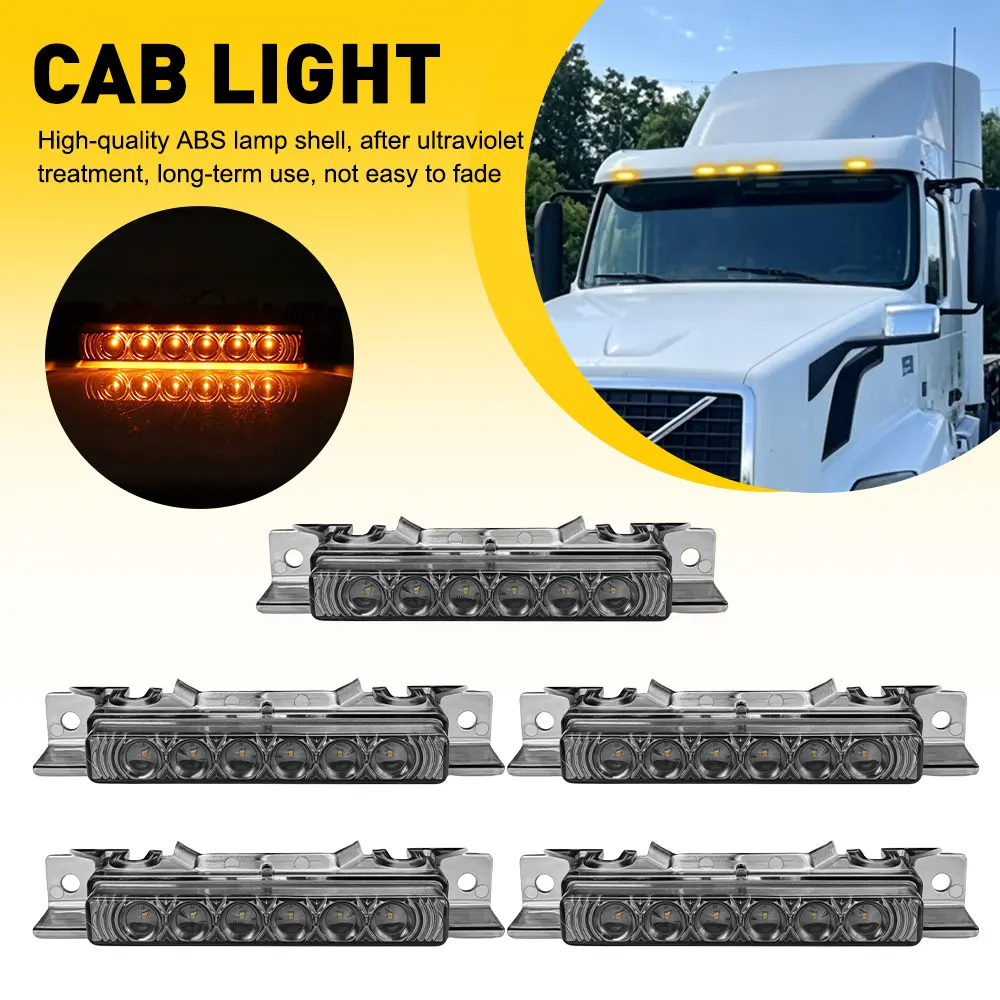Waterproof LED Cab Roof Marker Lights For 2003-20 Volvo VN/VNL
