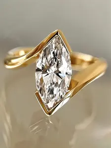 1 PC Elegant Cubic Zirconia Ring For Women For Wedding Engagement Anniversary Party Band Jewelry Valentine's Day Gift