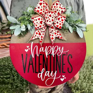 Valentine's Day Wreath, Front Door Decoration, Heart-Shaped Design, Perfect Gift for Loved Ones, Festive Home Accessory, Handmade Ornament