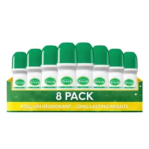 Feelin Fresh Roll-On Anti-Perspirant Deodorant for Women Pack of 8 (2.6 fl oz / 75ml Each) | 24-Hour Odor Protection | Fresh Citrus Floral