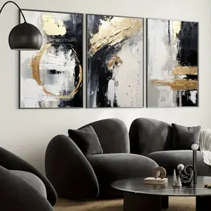3pcs Neutral Minimalist Canvas Wall Art Decor, Abstract Print, Modern Home Living Room Decoration Unframed