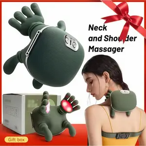 Electric acupressure master massage pillow, deep tissue kneading shoulder and neck massage, 4D lifelike finger pressing, body massager, multifunctional massager perfect gift for family and friends, Neck Shoulder Relaxer